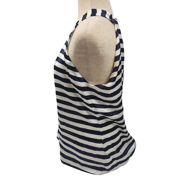 Violet & Claire Striped Halter Top Black & White Polyester Women Size M - Picture 3 of 8